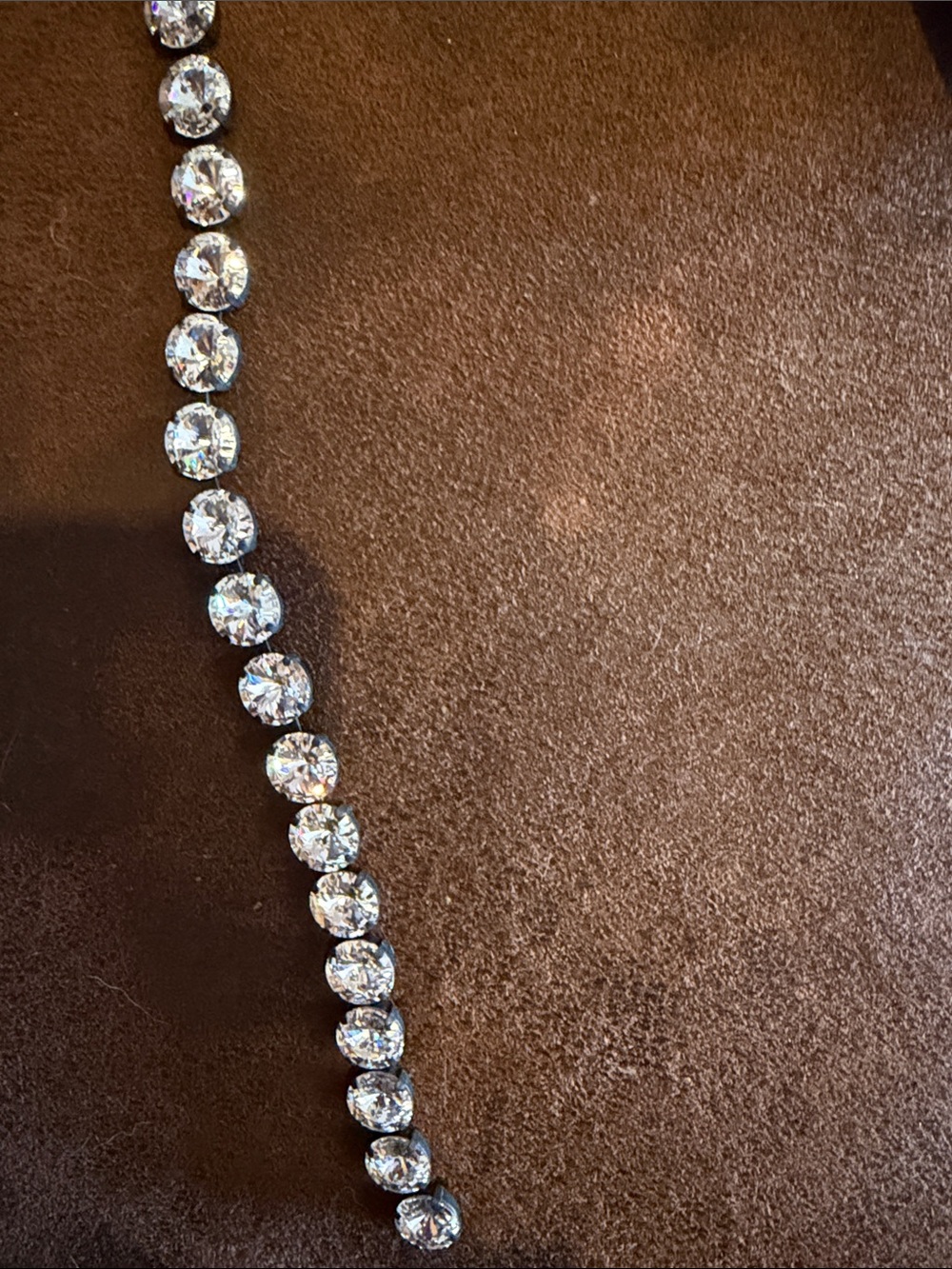 Tova Clear Crystal Lariat Necklace in Clear/Silver - Picture 4 of 4